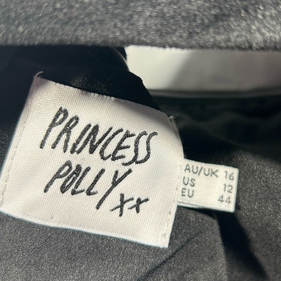 Princess Polly Emilia Velvet Bustier Womens Strapless Cropped Top Black Size 12 - Picture 5 of 10